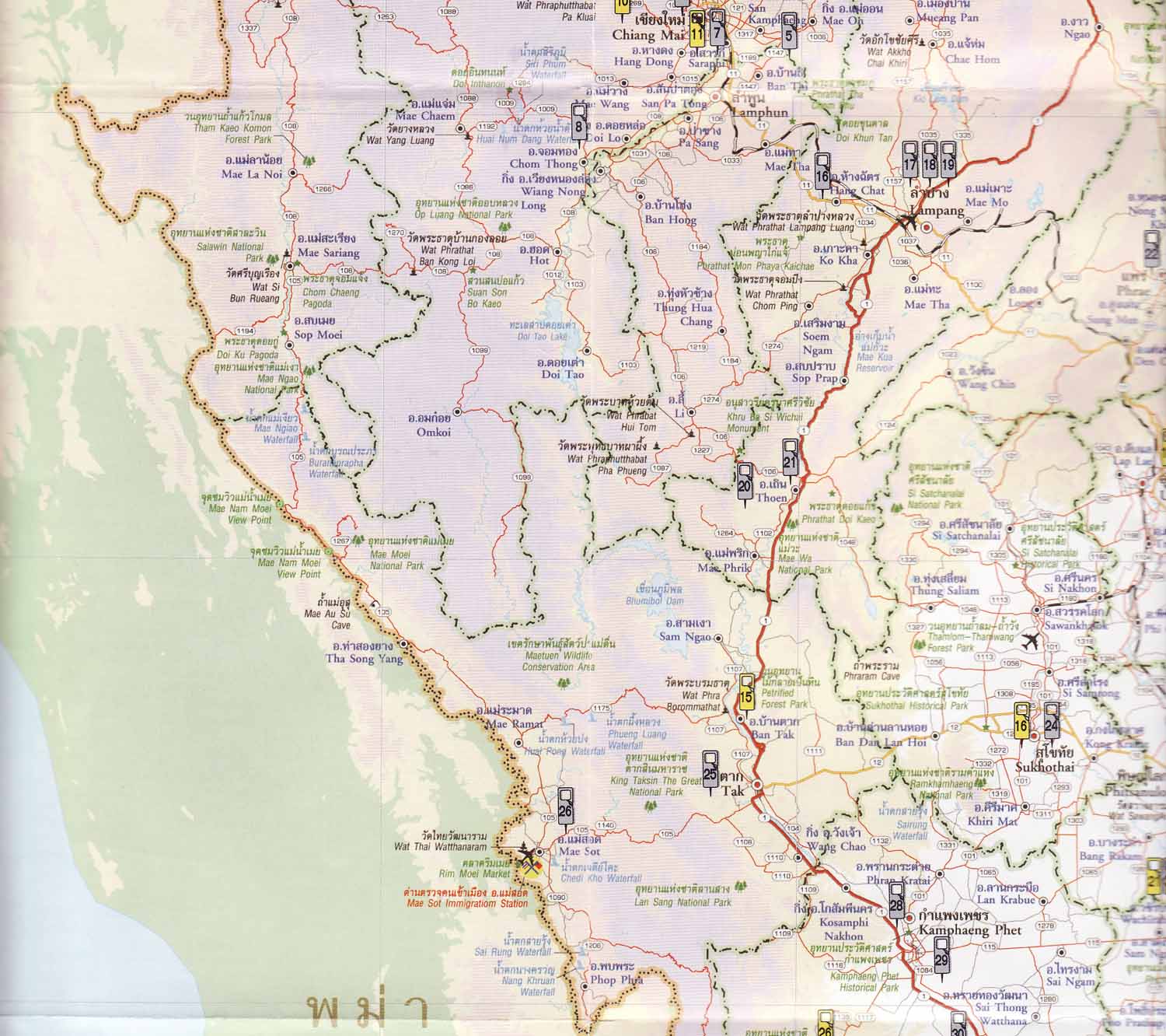 Northern Thailand Map